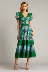 Ambria Floral Print Midi Dress