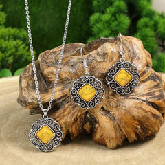 Boho Yellow Filigree Set