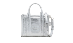 The Metallic Leather Small Tote Bag Silver 2F3HTT004H01 040