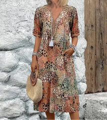 Andrea - Vibrant Midi Dress