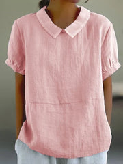 Amalie - Relaxed Fit Collared Top