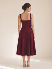 Betty Midi Dress - Cherry Lacquer