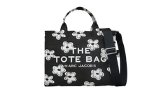 The Daisy Canvas Medium Tote Bag Black / White 2S5HTT028H03 005