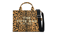 The Medium Cheetah Canvas Tote Bag 002 BLACK MULT 2R4HTT002H03-002