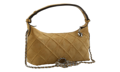Fleming Suede Pochette Crossbody Bag Stone 185797 250