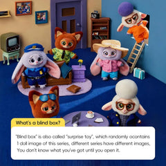 MINISO Disney Zootopia Soft Vinyl Plush Toy Blind Box Cute Mystery Animal Figurines. Collectible Surprise Gift Figure Model Random Design for Home Decor Birthday Gifts. Single Box