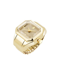 Nine West Women's Ring Watch Gold/Tan/Silver/Pink