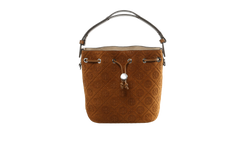T Monogram Suede Bucket Bag Chicory Brown 178210 200