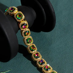Simple Style Square Alloy Inlay Zircon Men's Choker
