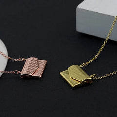 Stainless Steel Pendant Necklace with Envelope and cable chain