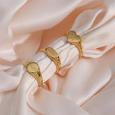 F*ck Signet Ring Stainless Steel 18K Gold Plated Ring