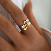 Wholesale Jewelry IG Style Cute Simple Style Heart Shape 304 Stainless Steel 18K Gold Plated Rings