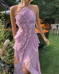 Amelia | Women's One Shoulder Maxi Wedding Guest Dress