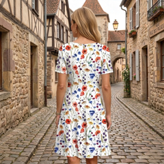 CADENCE | SCOOP NECK MIDI DRESS