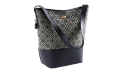T Monogram Lock Slim Bucket Bag Navy 182859 405