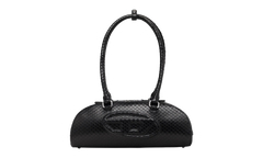 1DR Dome Elongated Leather Bowling Bag Black X10641P8279T8013