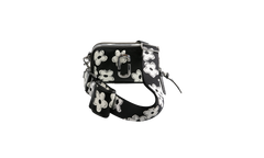 The Snapshot Daisy Leather Bag Black / White 2S5HCR014H02 005