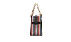 Stripe Mesh Rope Large Tote Bag Red Multicolor 2S6HTT022H02 630