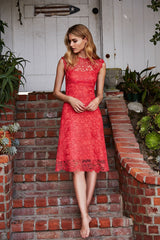 Alyssa Corded Lace Sleeveless Dress