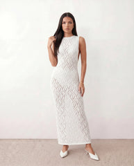 Delilah Openwork Fitted Maxi Dress