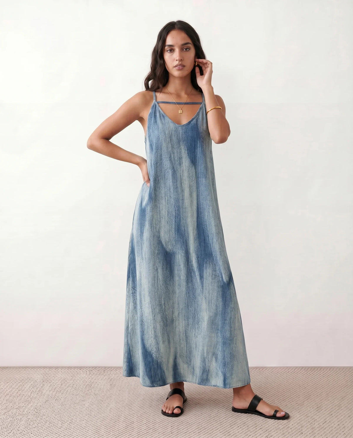 Amara Slip Spaghetti Strap Maxi Dress