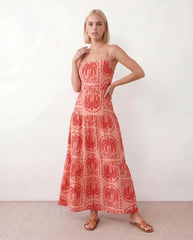 Veda Spaghetti Strap Low Back Maxi Dress