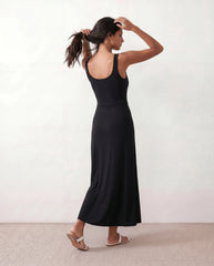 Cleo Ribbed Button Front Maxi Dress