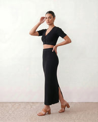 Esme Ribbed Fitted Maxi Dress