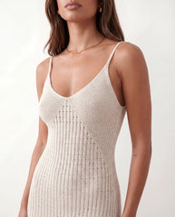 Flora Openwork Spaghetti Strap Maxi Dress