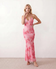 Cara Mermaid Spaghetti Strap Maxi Dress