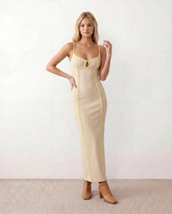 Cora Spaghetti Strap Low Back Maxi Dress