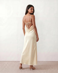 Gia Glossy Slip Maxi Dress