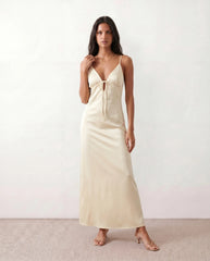Gia Glossy Slip Maxi Dress