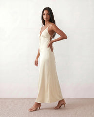 Gia Glossy Slip Maxi Dress