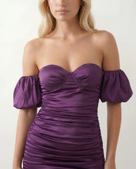 Zella Satin Sweetheart Mini Dress