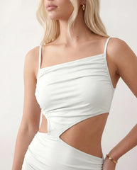 Freya Spaghetti Strap Backless Midi Dress