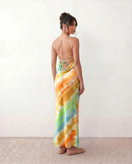 Livia Silk Glossy Maxi Dress