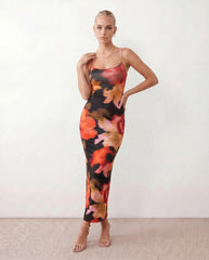 Bria Spaghetti Strap Low Back Maxi Dress