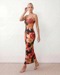 Bria Spaghetti Strap Low Back Maxi Dress