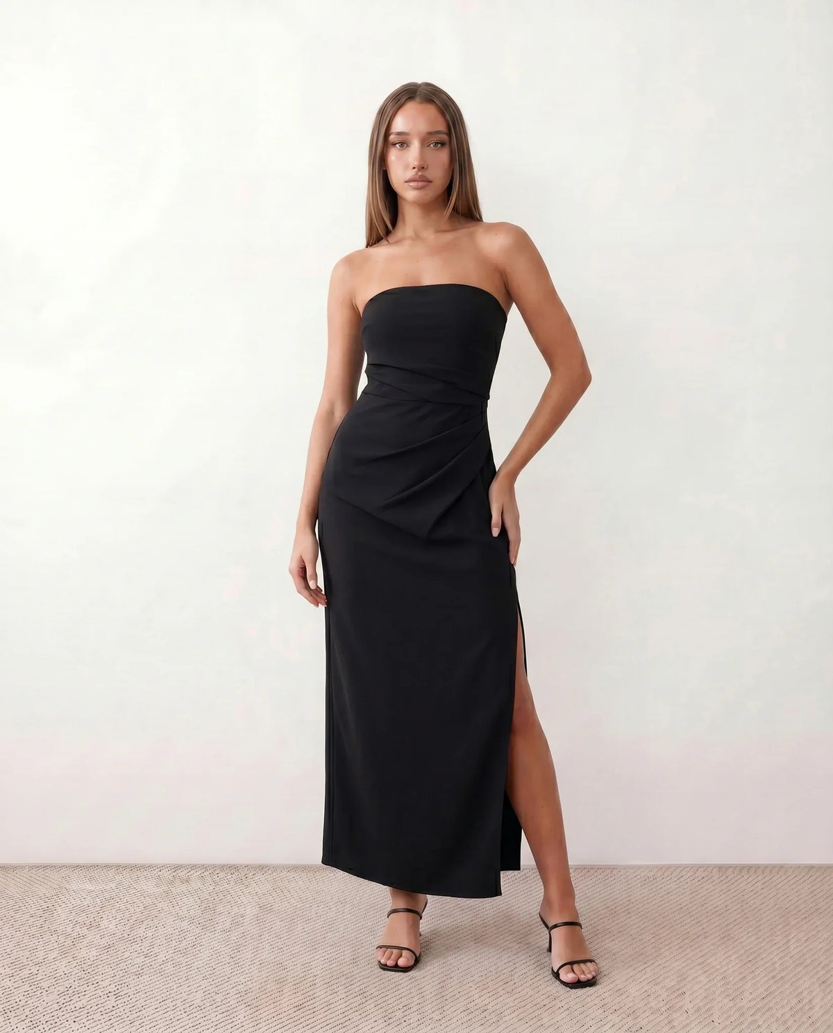 Lucia Strapless Fitted Maxi Dress