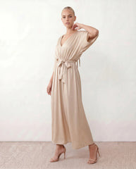 Rhea Open Back Tie Back Maxi Dress