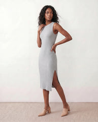 Raina Ribbed Fitted Midi Dress