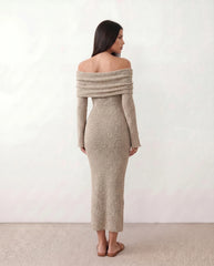 Iustina Off Shoulder Fitted Maxi Dress