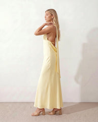 Aleena Cowl Neck Halter Maxi Dress