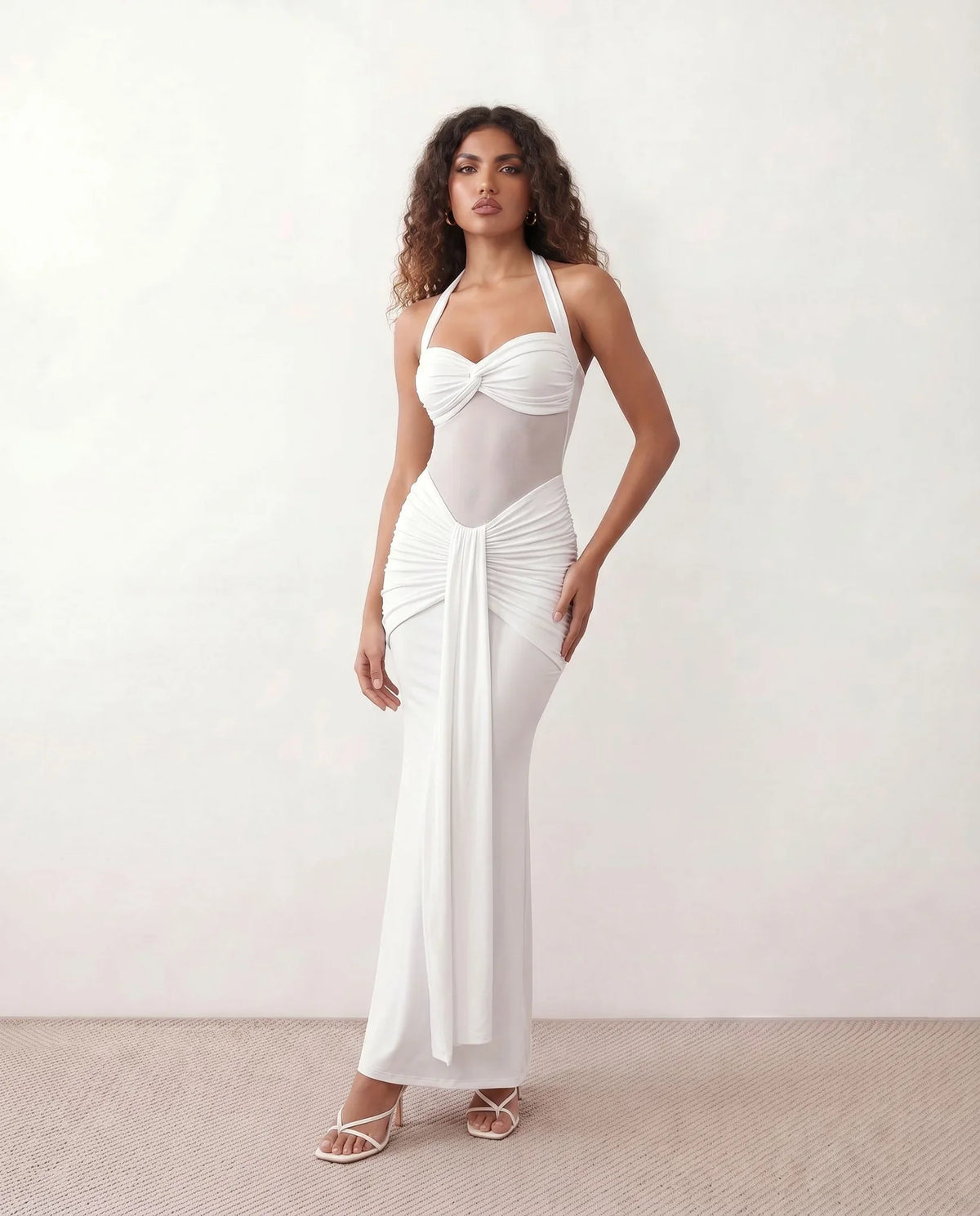 Micaela Mermaid Halter Maxi Dress