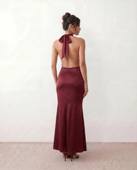 Georgina Satin Cowl Neck Maxi Dress