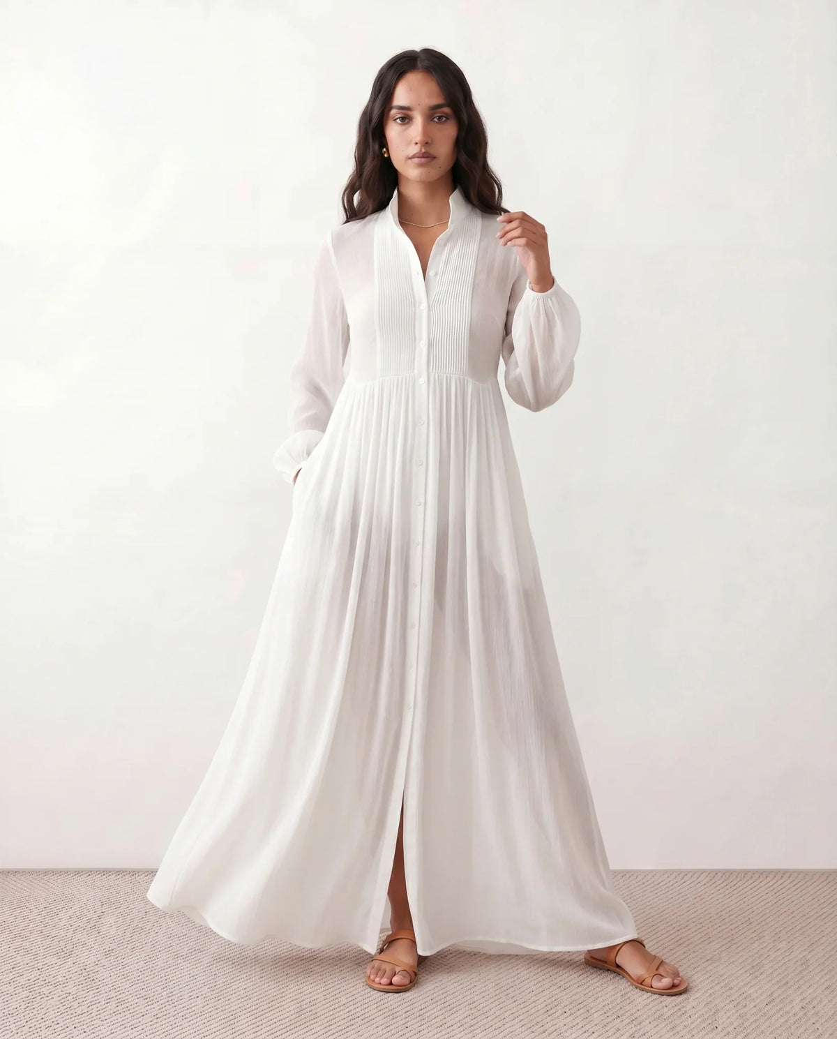 Raissa Button Front Maxi Dress