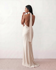 Winnie Satin Halter Maxi Dress