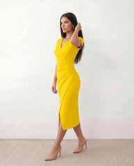 Eugenia Draped Midi Dress