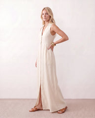 Luna Button Front Maxi Dress
